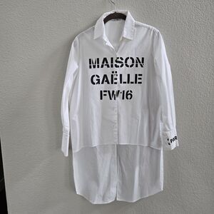 Gaelle Paris Shirt Button Down Size 2 S